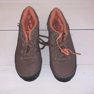 Pink and Grey ahnu hiking shoes size 9